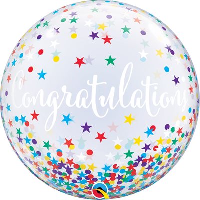 M.22'' CONGRATULATIONS CONFETTI STARS BUBBLES