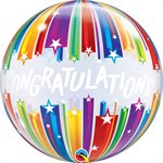 M.22'' CONGRATULATIONS SHOOTING STARS BUBBLES