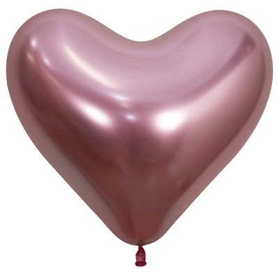 "Coeur Rose réflex 14"" (50pcs)"