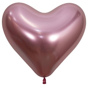 "14"" Reflex Pink Heart (50pcs)"