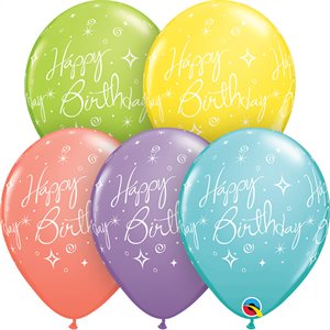 B.11'' BIRTHDAY ELEGANT SPARKLES&SWIRLS P / 50