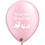 11"B. HEUREUX BAPTEME ROSE / BLANC P / 50