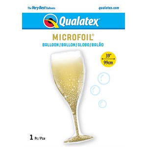 M. 39" GOLDEN BUBBLY WINE GLASS