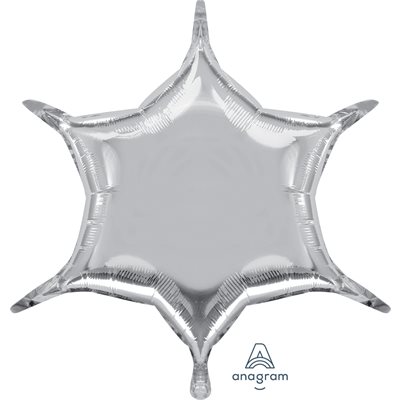 22"M.6 POINT STAR SILVER