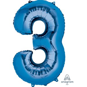 34"M.NUMBER 3 BLUE