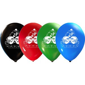 "Football - (50CT) 12"" Latex Balloons - 2 sided print"