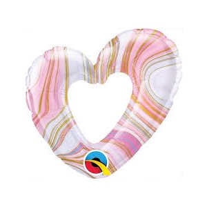 M.14'' MINI OPEN COLOURFUL MARBLE HEART