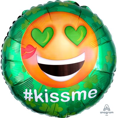 M.18'' ST.PAT'S KISS ME EMOTICON