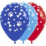 "11"" Paw Prints Boy Assortment (50pcs) "