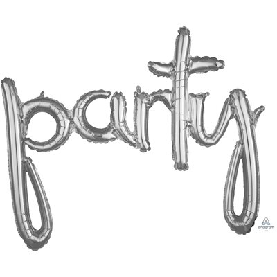 39'' M.PARTY SCRIPT SILVER