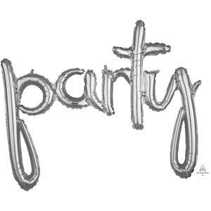 39'' M.PARTY SCRIPT SILVER