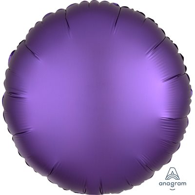 18'' M.ROUND PURPLE ROYAL SATIN