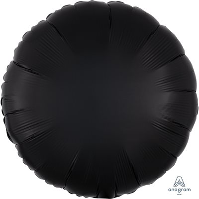 18''M. BLACK SATIN LUXE CIRCLE