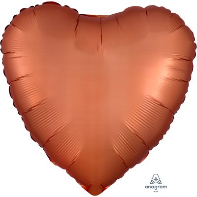 18''M.AMBER HEART SATIN LUXE