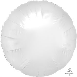 18'' M.WHITE CIRCLE SATIN LUXE