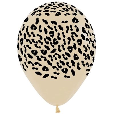 "11"" Cheetah Print Fashion White Sand (50pcs)"