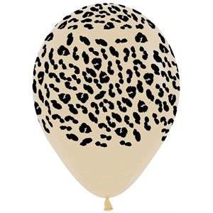 "11"" Cheetah Print Fashion White Sand (50pcs)"