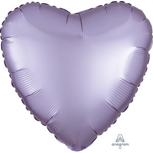 M.18'' COEUR LILAS PASTEL SATIN LUXE