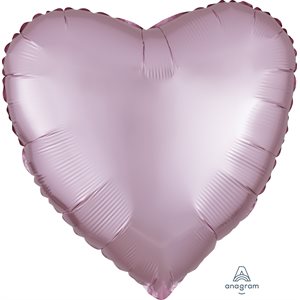 M.18'' COEUR ROSE PASTEL SATIN LUXE