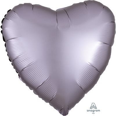 18''M.SATIN LUXE GREIGE HEART