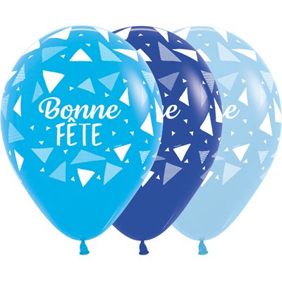 "11"" Bonne Fête Triangles Enfant Assortment (50pcs) "