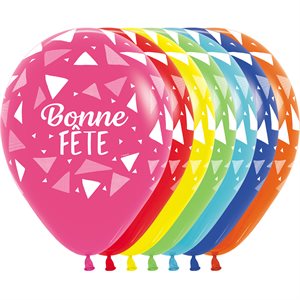 "11"" Bonne Fête Triangles Assortment (50pcs) "