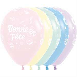 "11"" Bonne Fête Doux Pastel Matte Assortment (50pcs) "