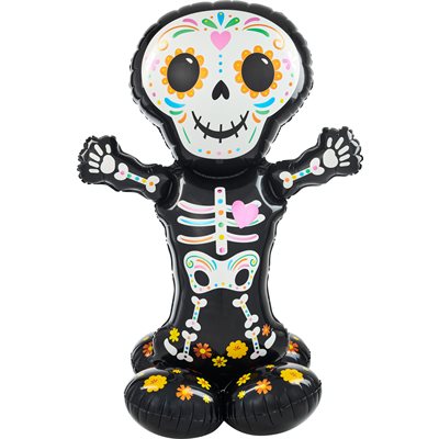 M.52'' DAY OF THE DEAD STANDING SKELETON AIRLOONZ