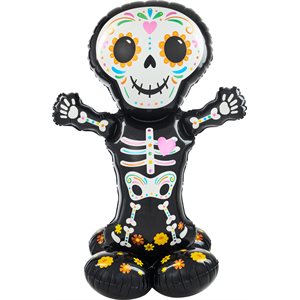 M.52'' DAY OF THE DEAD STANDING SKELETON AIRLOONZ