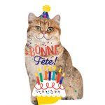 S. BONNE FETE CHAT 18"X33"