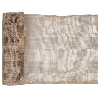 Chemin de table jute ajouré Naturel 26 cm Rouleau de 5 mètre