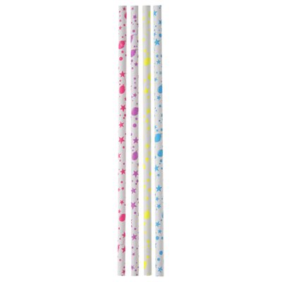 Paille Joyeux Anniversaire festif Multicolore 19.2 x 0.6 cm