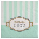 Serviette Baby shower Vert 12.5 x 12.5 cm Sachet de 20 pièce