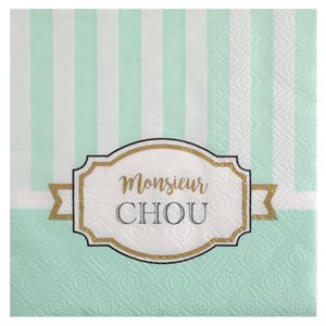 Serviette Baby shower Vert 12.5 x 12.5 cm Sachet de 20 pièce