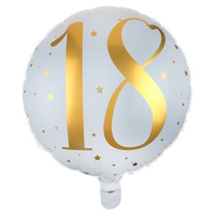 Ballon Alu des âges or 18 ans Ø 45 cm Sachet d'1 pièce