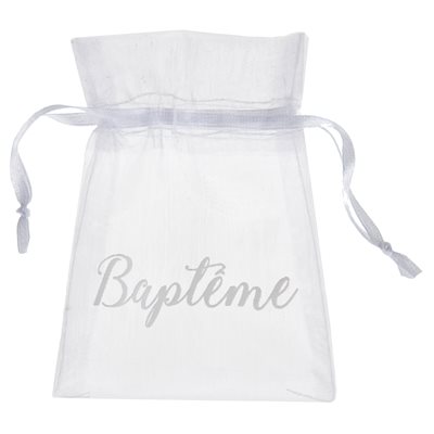 Sachet Baptême Blanc 7.5 x 10 cm Sachet de 6 pièces