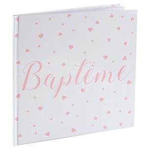 Livre d'or Baptême Corail 24 x 24 cm Sachet d'1 pièce