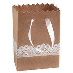 Boîte dentelle Kraft 6 x 3 x 9 cm Sachet de 6 pièces