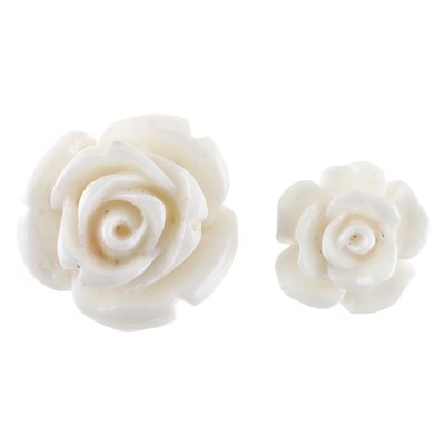 Rose Blanc Ø 1 & 1.5 cm Sachet de 20 pièces