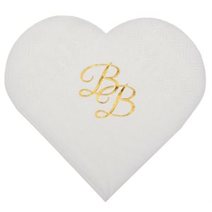 Serviette BB Blanc 12.5 x 12.5 cm Sachet de 10 pièces