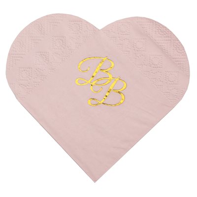 Serviette BB Rose 12.5 x 12.5 cm Sachet de 10 pièces