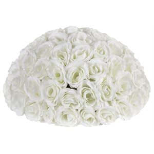 Centre de table roses Blanc Ø 40 cm La pièce