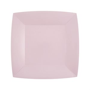 Petite assiette carrée Rose clair Sachet de 10 pièces 18 x 1