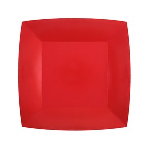 Petite assiette carrée Rouge Sachet de 10 pièces 18 x 18 cm