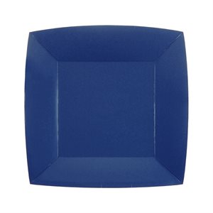 Petite assiette carrée Bleu Sachet de 10 pièces 18 x 18 cm
