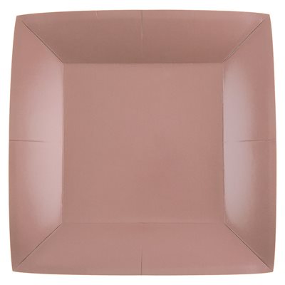 Grande assiette carrée Rose gold Sachet de 10 pièces 23 x 23