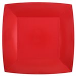 Grande assiette carrée Rouge Sachet de 10 pièces 23 x 23 cm