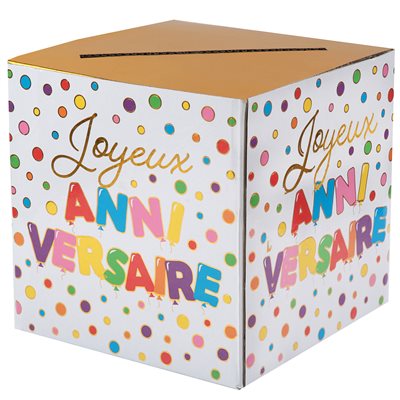 Tirelire Anniversaire ballon Multicolore 20 x 20 x 20 cm Sac