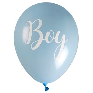 Ballon Girl or Boy ? Bleu Ø 23 cm Sachet de 8 pièces