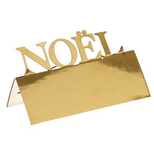 Marque-place Noël Or 7 x 4.3 cm Sachet de 4 pièces